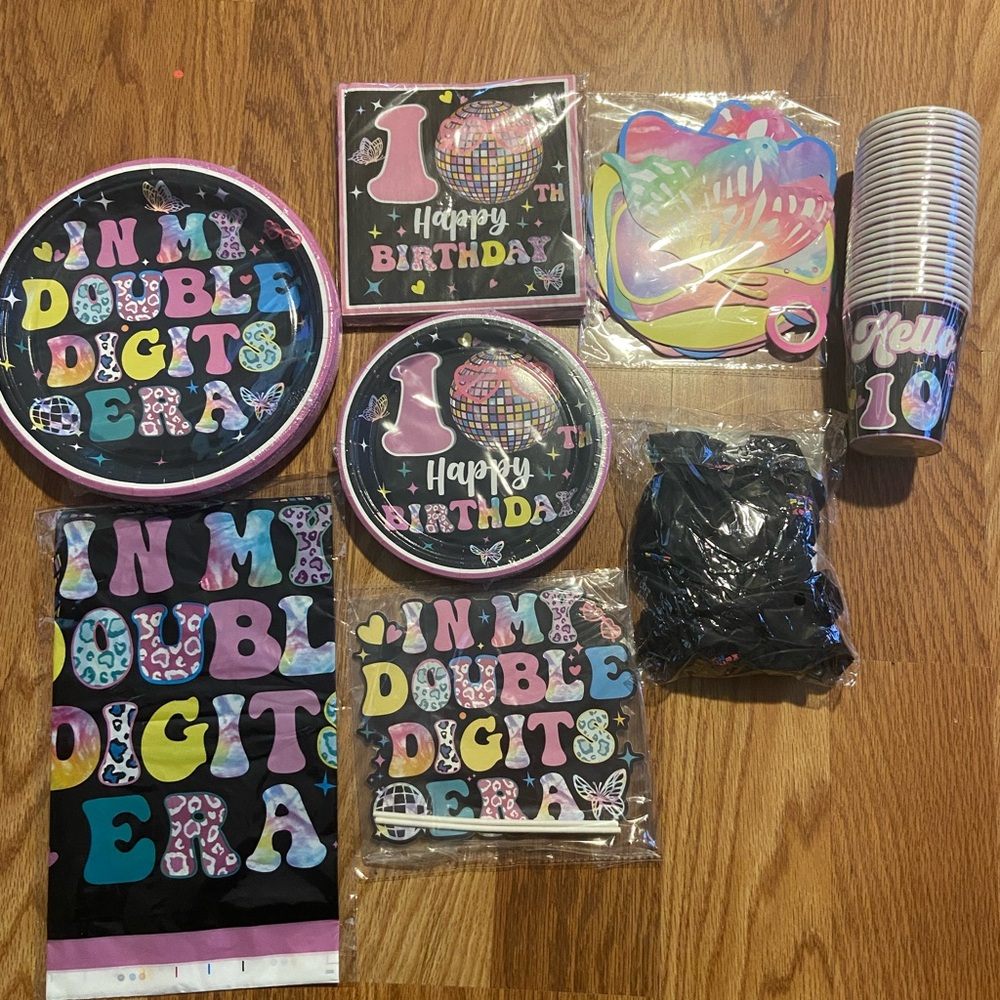 In my double digits era Birthday Party Supplies Set